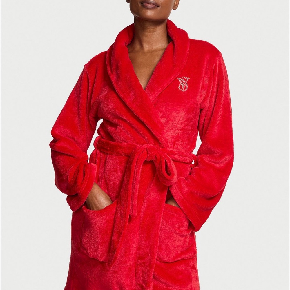 Victoria's Secret Vibrant Red Plush Robe
